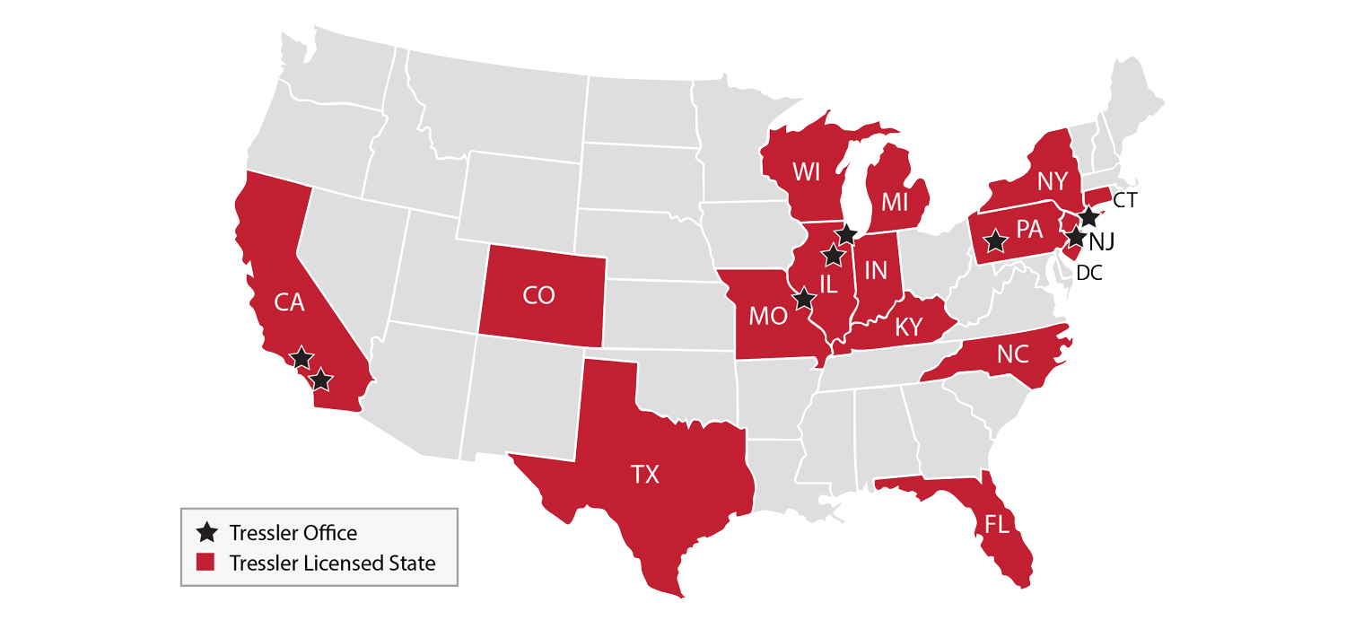 Tressler LLP Coverage Map