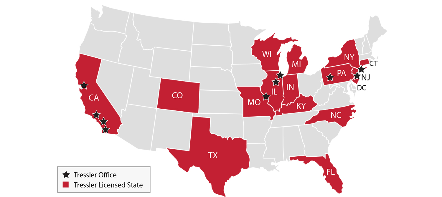 Tressler LLP Coverage Map